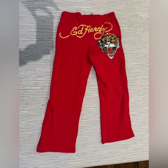 NWT Ed Hardy Red Sweatpants XL - Picture 3 of 4
